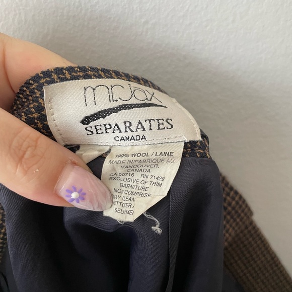 Vintage 100% Wool Canadian Made Woven Skirt Size 12 - Picture 15 of 15